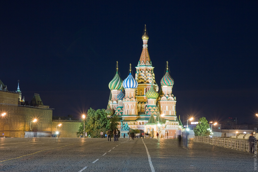 Вечерние фотографии Москвы. Собор Василия Блаженного