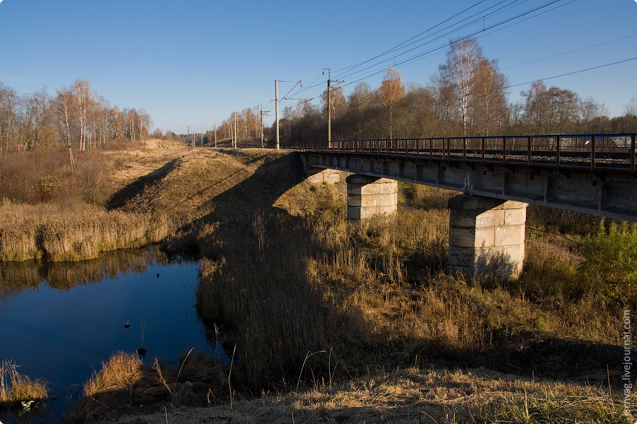 Исток реки Вори, БМО, осень на железной дороге