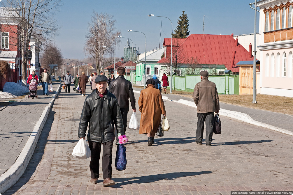 Московская область, город Коломна, весенние фотографии, трамвай Коломны