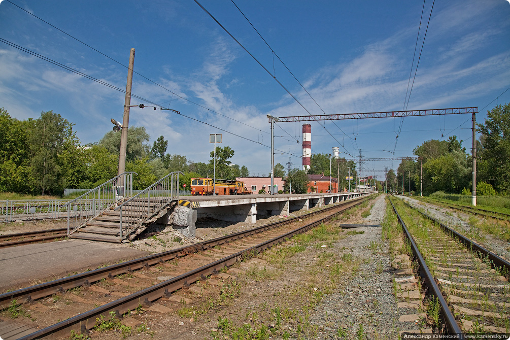 Станция Электрогорск, Московская железная дорога, здание вокзала Электрогорск, платформа 14 км Электрогорск