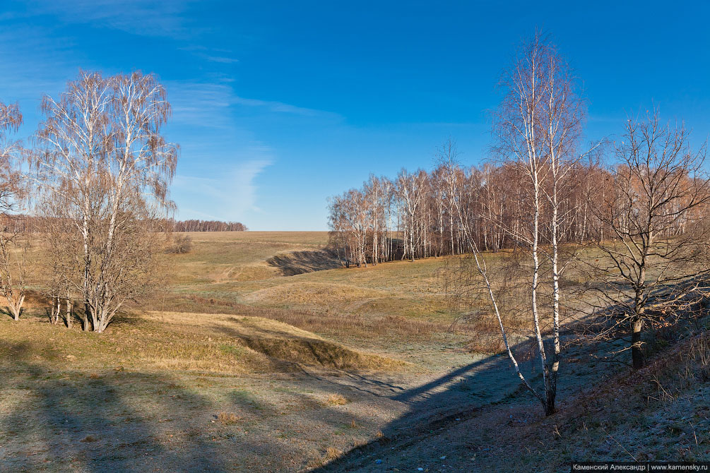 Осень, Первые заморозки, Ступинский район, Московская область, Природа, Ландшафты