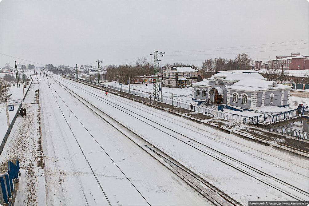 Зимний день, Московская область, Железная дорога, Снегоочиститель, Ярославское направление