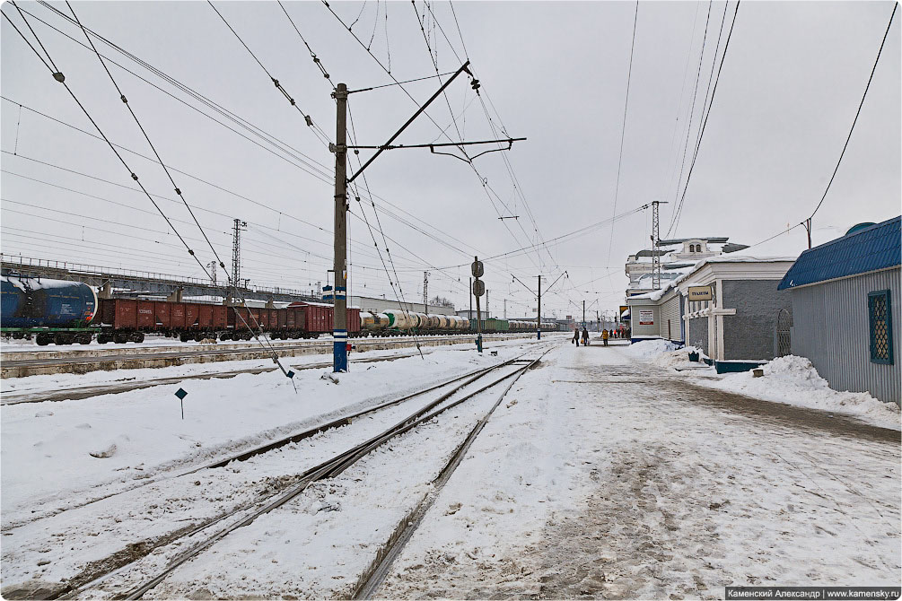 Зимний день, Московская область, Железная дорога, Снегоочиститель, Ярославское направление