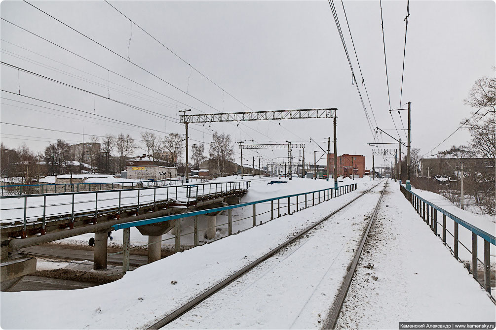 Зимний день, Московская область, Железная дорога, Снегоочиститель, Ярославское направление