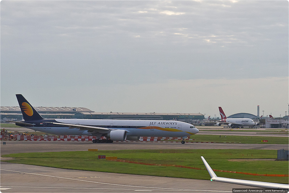 Споттинг, Хитроу, Лондон, spotting, Heathrow, London, airport, LHR, Boeing 777-35R/ER Jet Airways VT-JEH