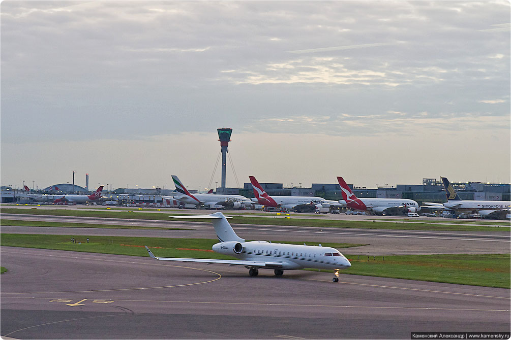 Споттинг, Хитроу, Лондон, spotting, Heatrow, London, airport, LHR, Бизнес-джет Bombardier BD-700-1A10 Global Express M-GBAL