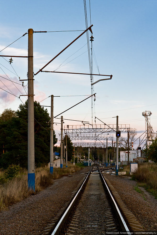 Вечер в Красноармейске, Московская область, станция Красноармейск, осень, вечер, закат, туча