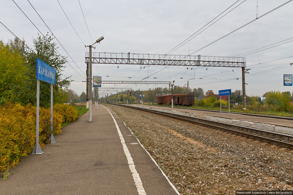 БМО, Осень, Железная дорога, реконструкция, Желтиково, Наугольный, Бубяково, Александров, Карабаново