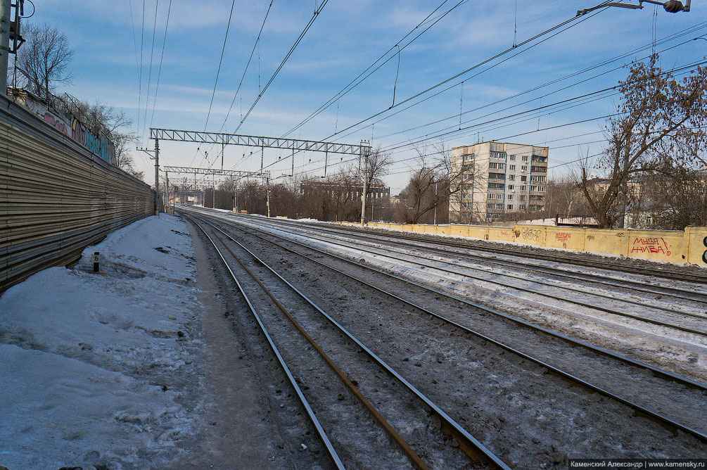 Москва, железная дорога, платформа, станция, Горьковское направление, МЖД, зима, электричка