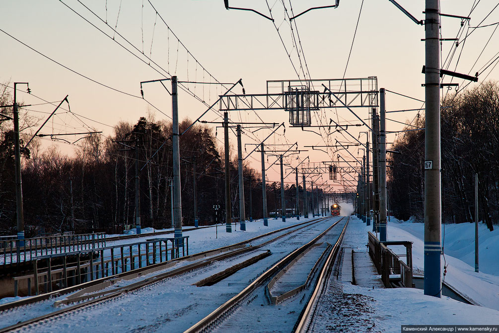 Московская область, железная дорога, Клязьма, электричка, весна