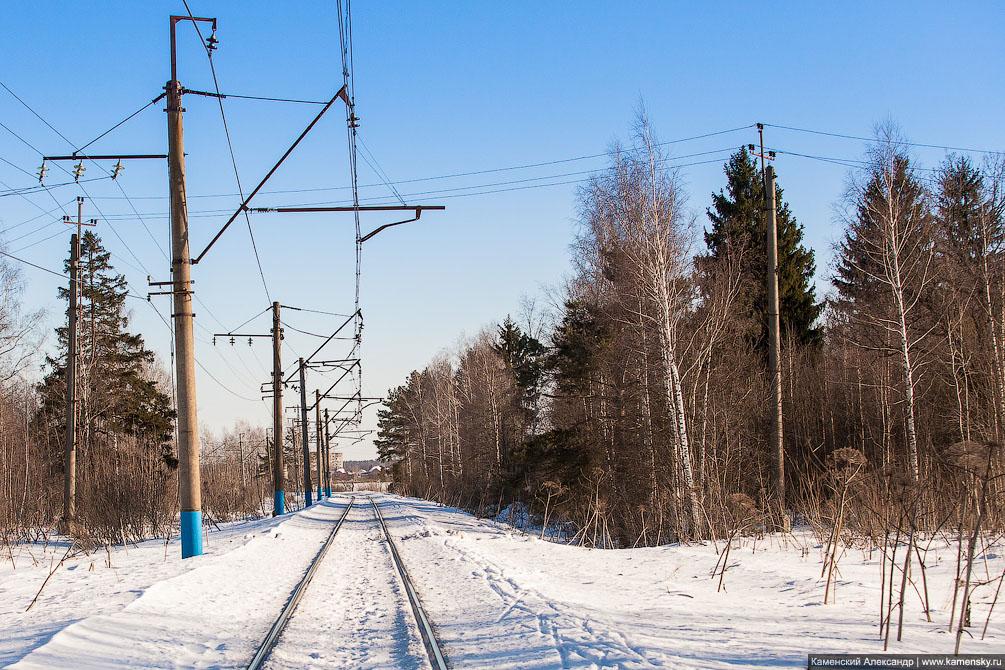 Красноармейск, железная дорога, платформа, станция, Ярославское направление, МЖД, зима, электричка