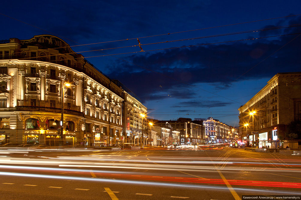 Москва, ночная съемка, Сити, центр