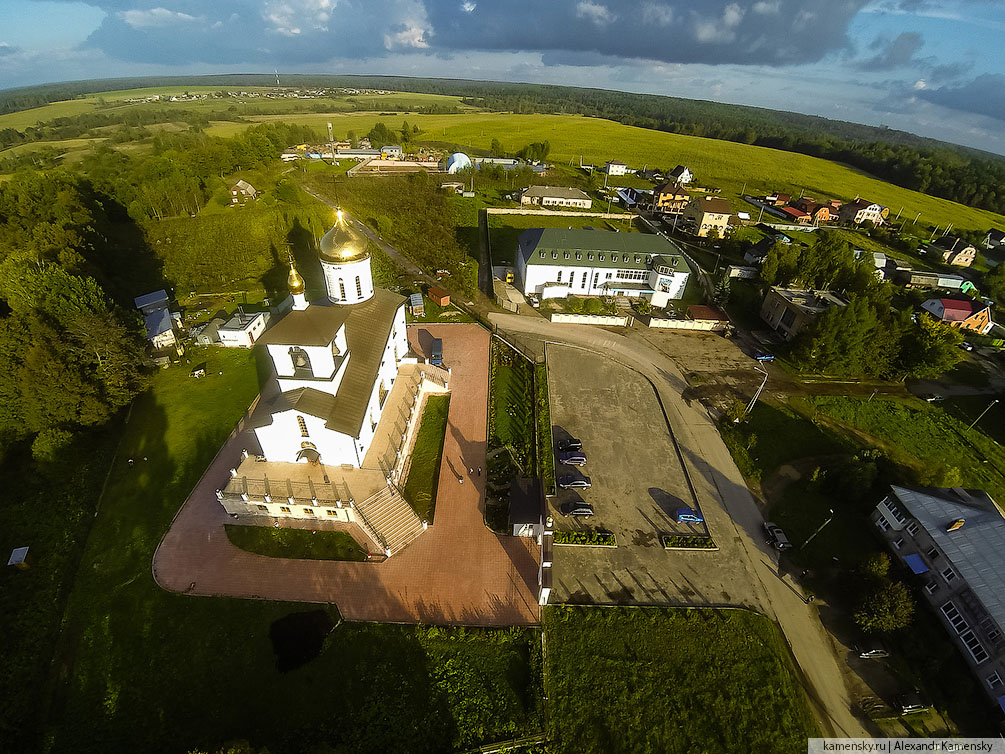 Московская область, храм, осень, квадрокоптер, с высоты, Ивантеевское благочиние