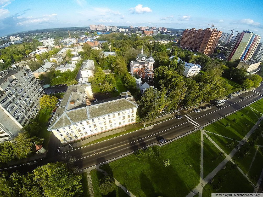 Московская область, храм, осень, квадрокоптер, с высоты, Ивантеевское благочиние