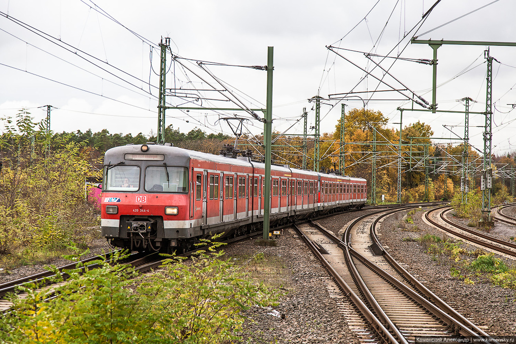 Германия, Франкфурт, рельсовый транспорт, поезда, железная дорога