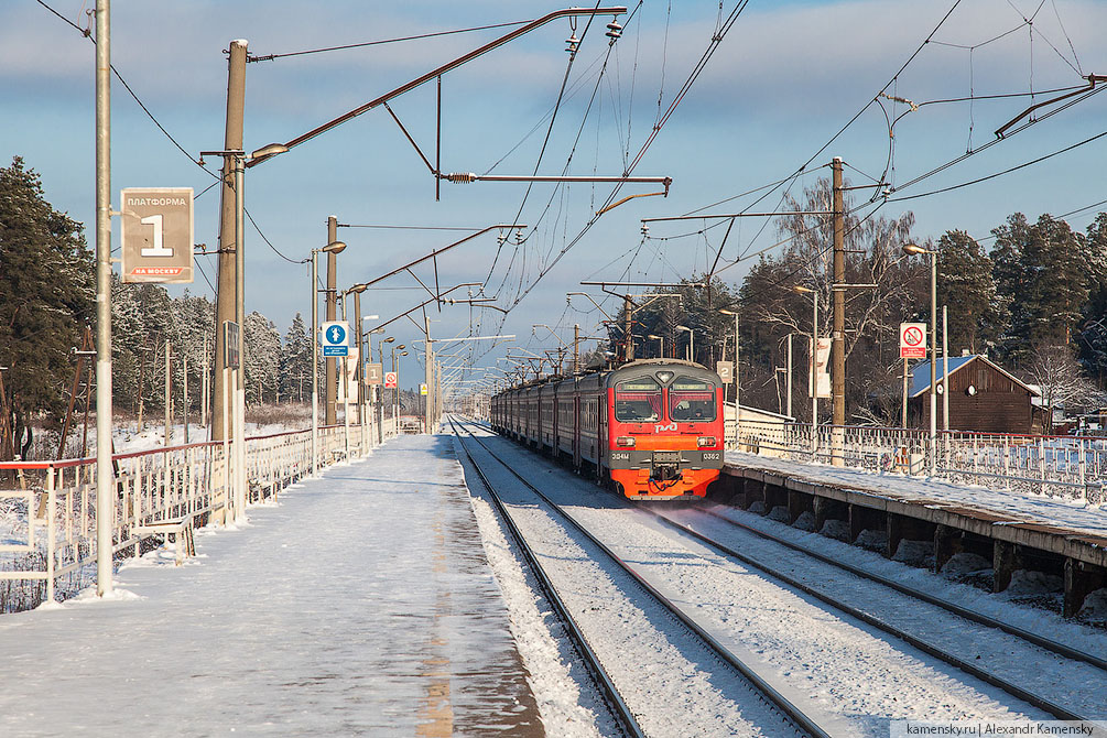 Московская область, Горьковское направление, Войново, платформа, зима