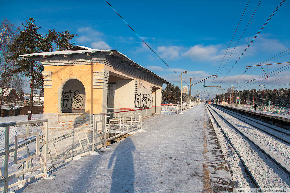 Московская область, Горьковское направление, Войново, платформа, зима