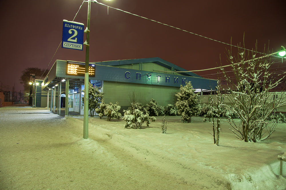 Московская область, Пушкино, зима, снегопад