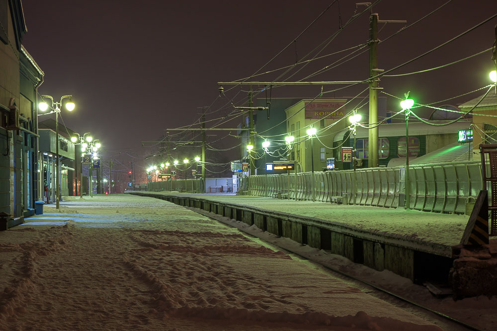 Московская область, Пушкино, зима, снегопад