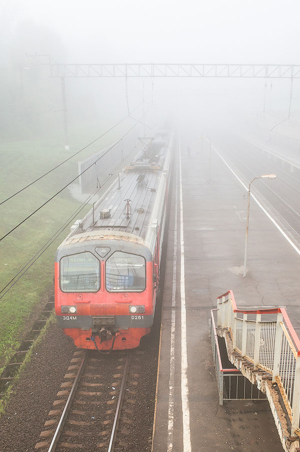 Осень, туман, Московская область, ППЖТ, романтическая железная дорога, красиво, пейзаж, затерянные в лесу