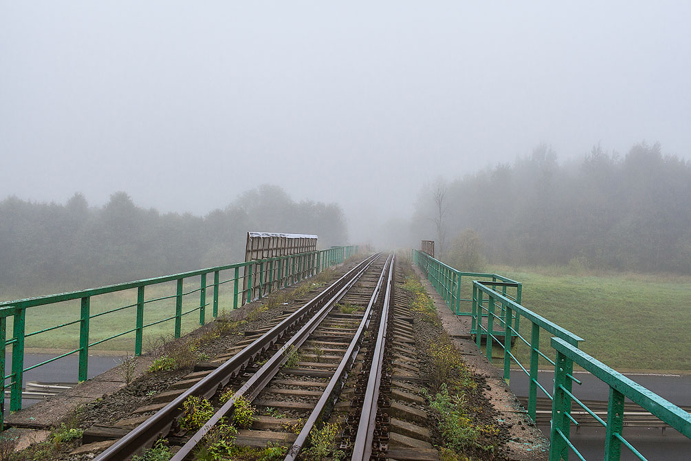 Осень, туман, Московская область, ППЖТ, романтическая железная дорога, красиво, пейзаж, затерянные в лесу