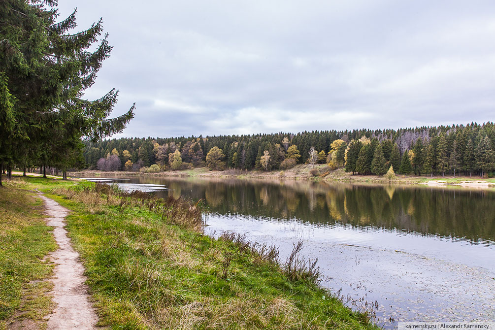 Московская область, осень, водоем, карьер, Дмитров