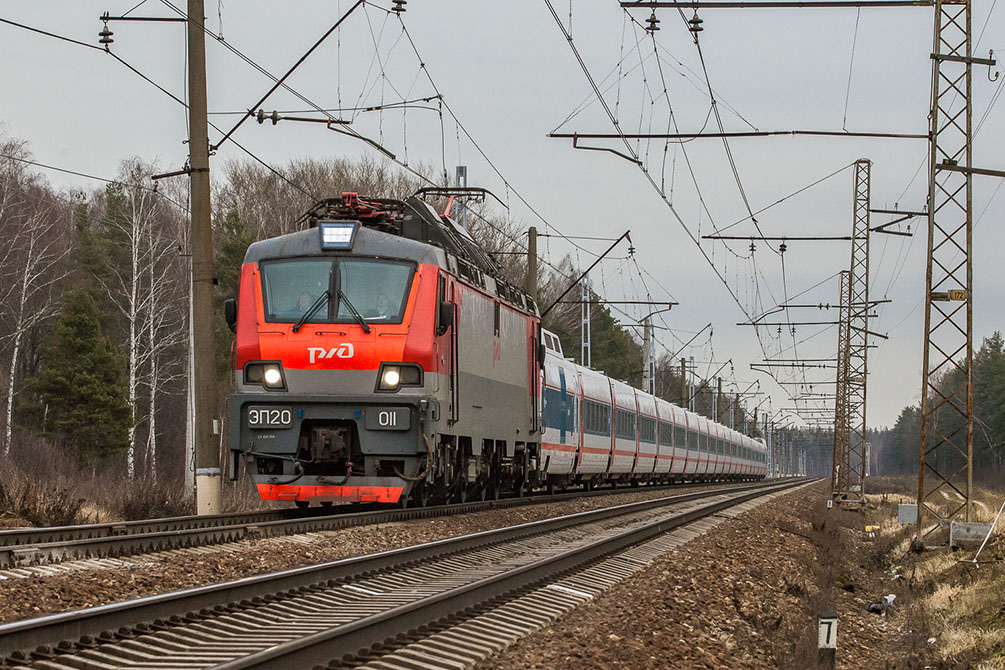 Осень, туман, Московская область, Горьковское направление, новые поезда, Ласточка, Стриж