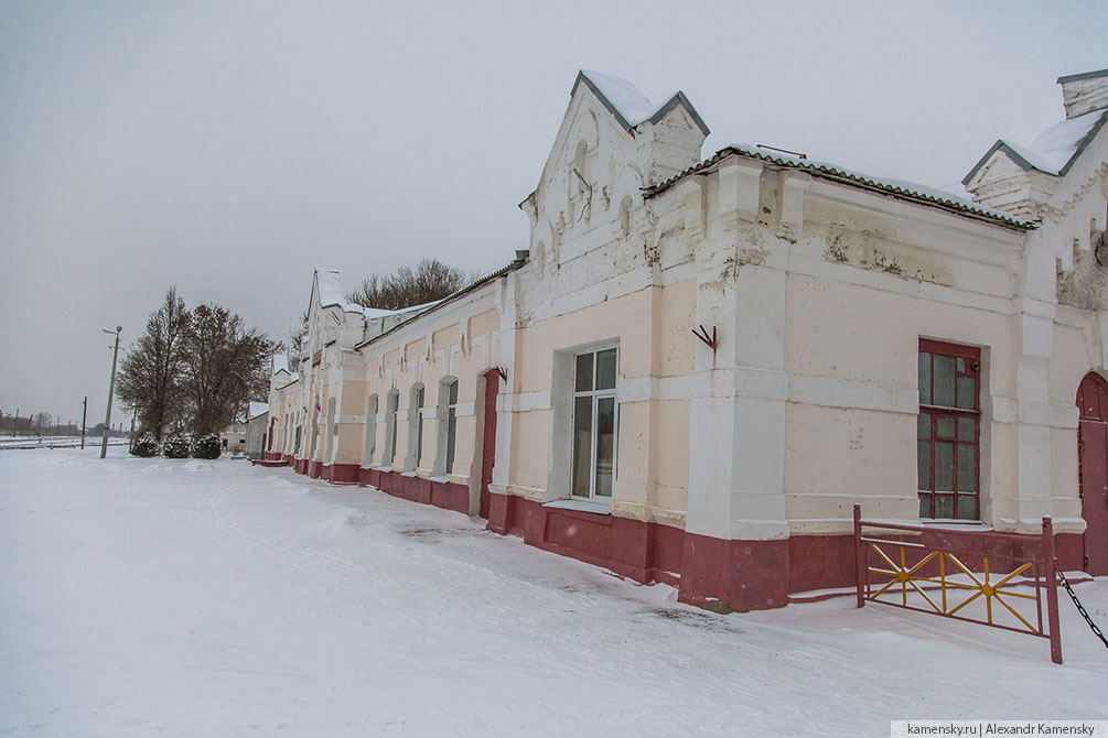 зима, железная дорога, Калужская область, Тульская область