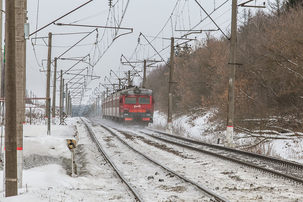 Московская область, Павелецкое направление, зима, электропоезда