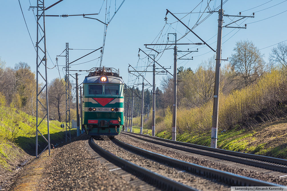 Московская область, весна, паровоз, Семхоз, Ярославское направление МЖД