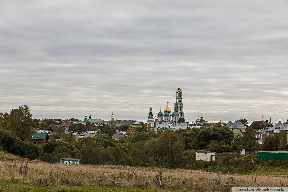 Московская область, Сергиев Посад, осень, Троицкая слобоа, железная дорога