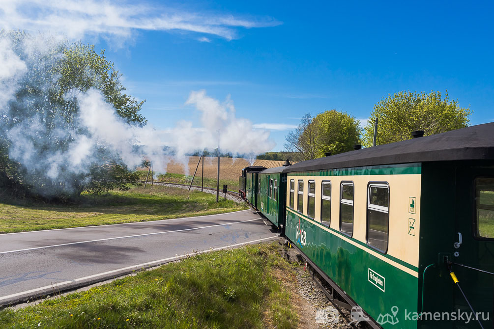 Германия, Рюген, Путбус, Putbus, Binz, Бинц, Rügensche Bäderbahn (RüKB), Ревущий Роланд, УЖД, Узкоколейка, Germany