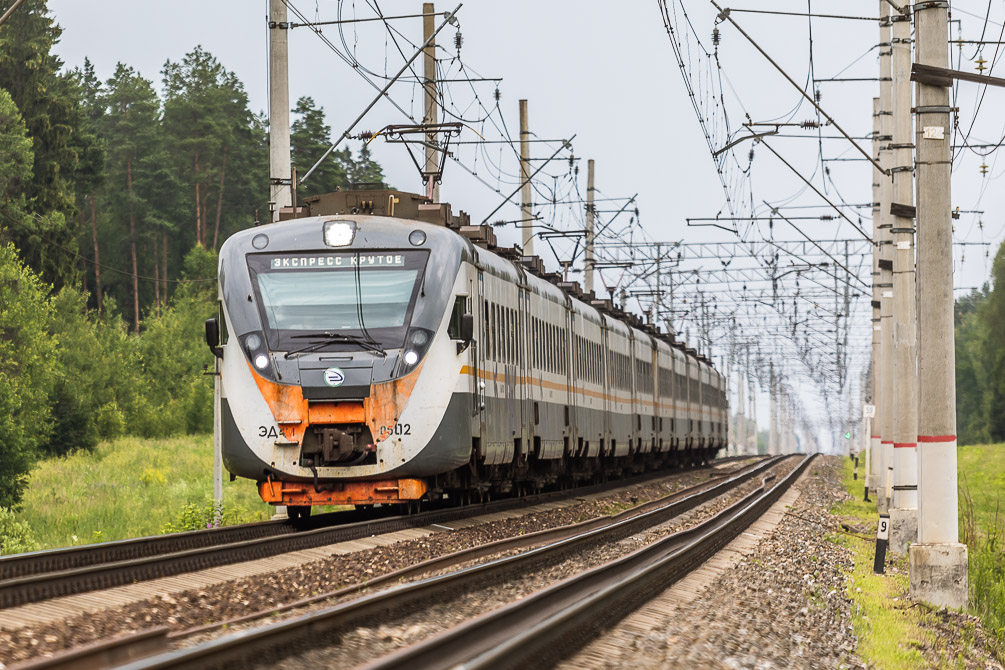 Московская область, Горьковское направление, ЭД4М-0500, лето, электропоезд