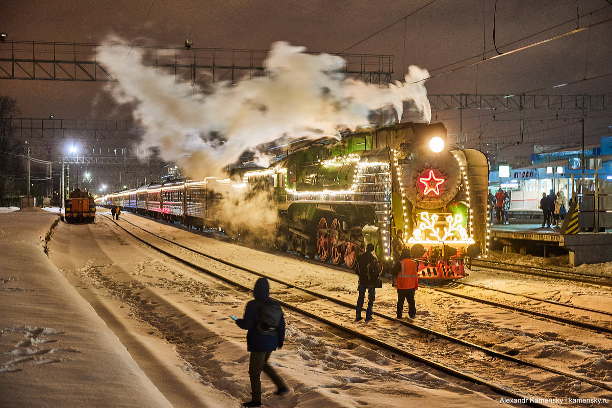 Московская область, Ярославское направление, Семхоз, Пушкино, Электровоз ЧС6, Паровоз П36